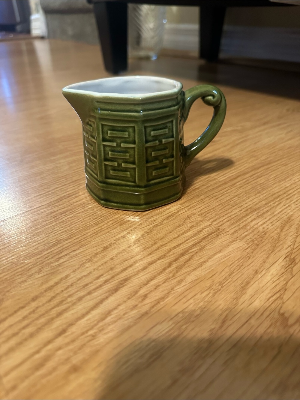 Vintage green creamer pitcher